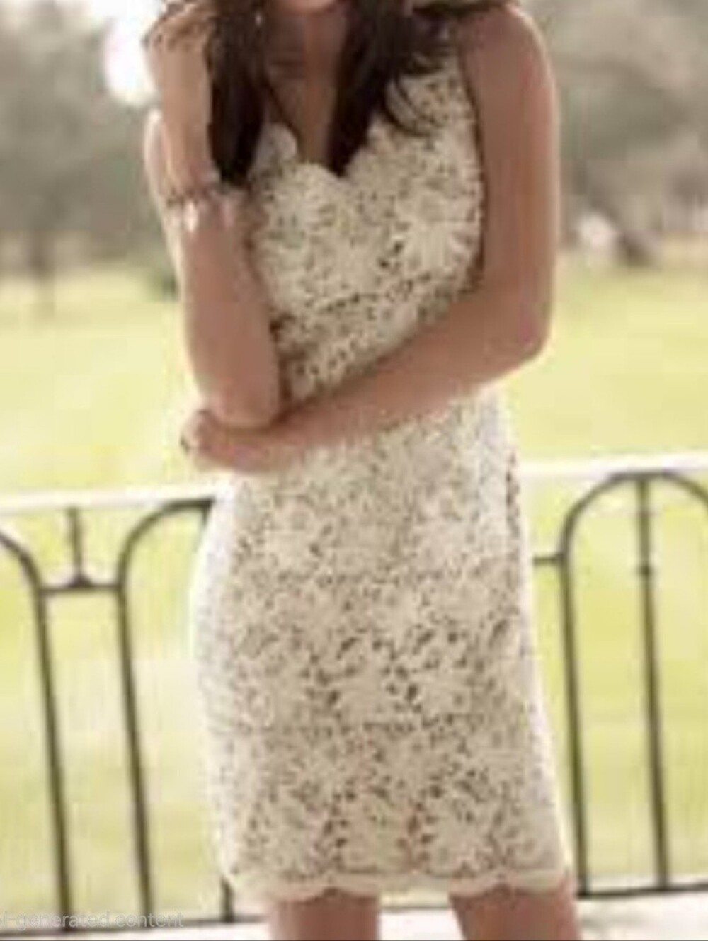 Ann Taylor Ivory Lace Sheath Dress